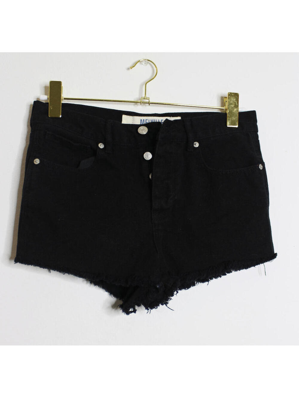 Brandy Melville Black Cutoff Denim Cotton Shorts - 27
